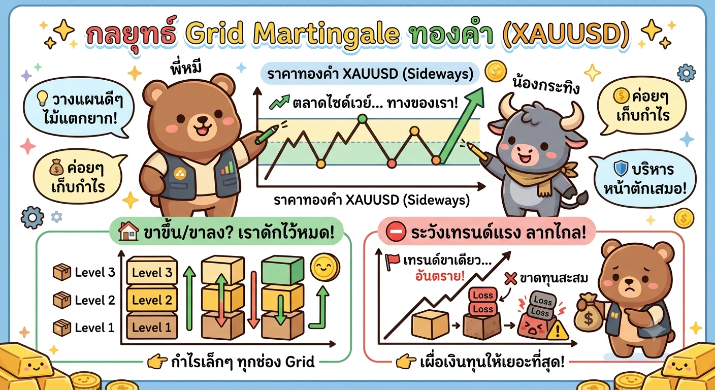กลยุทธ Grid Matingale พารวย!